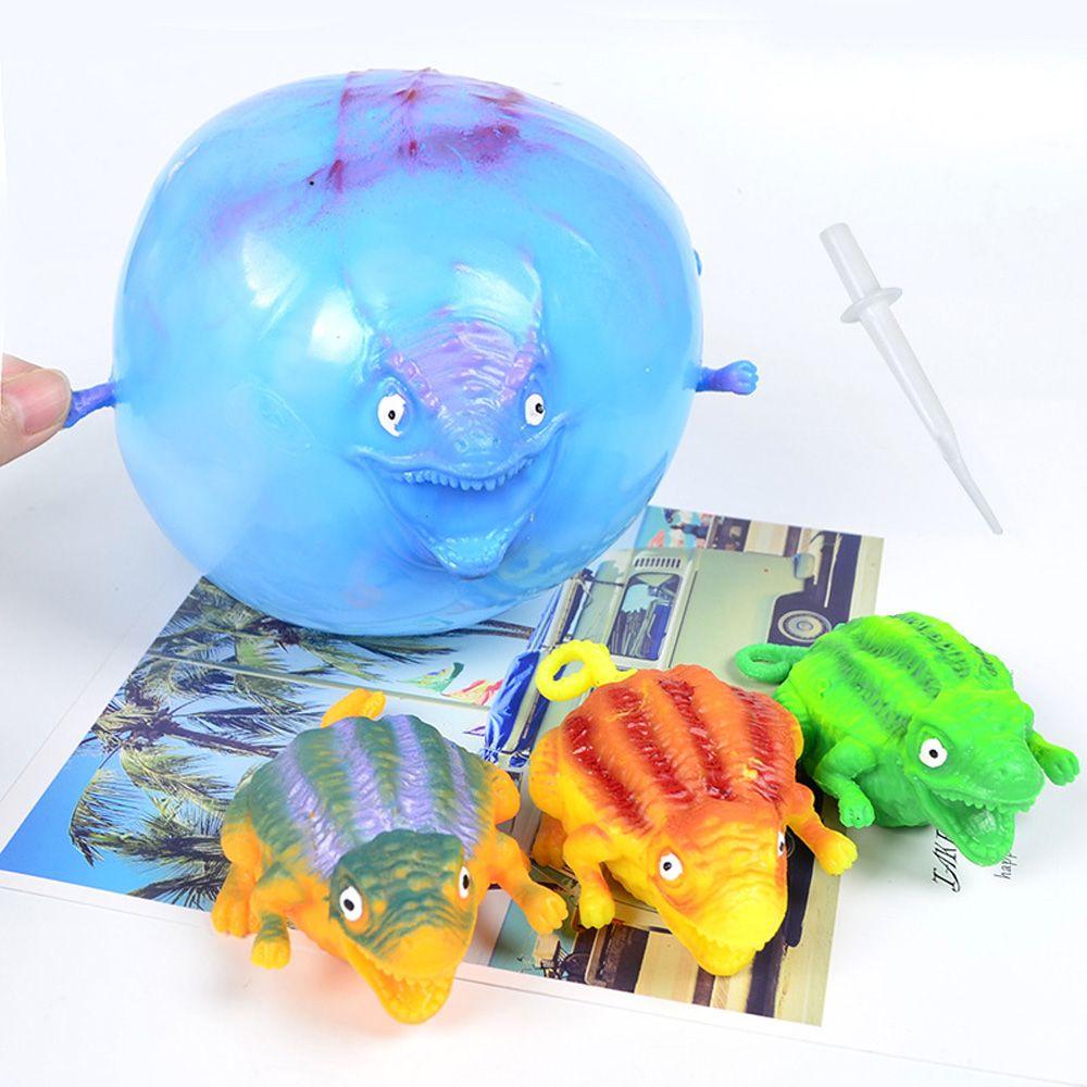 Blow Off Creative Stress Relief Funny Kid Anxiety Balloon Squeeze Ball Blowing Dinosaur Animal Toy
