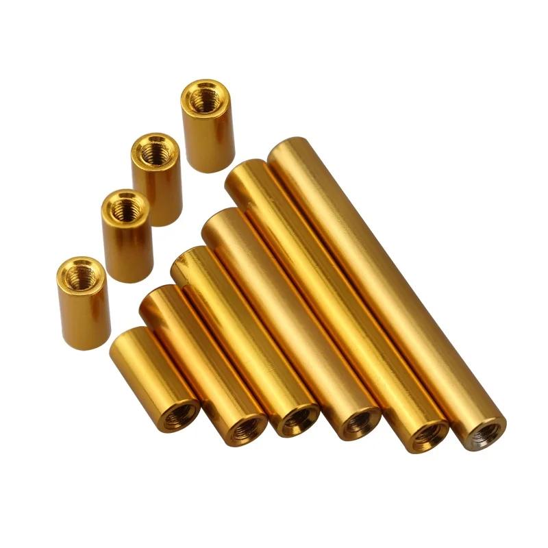 

10 ШТ. Різнокольорові Анодовані Алюмінієві Круглі Стійки-Розпірки Стрижні з Довгим Гайкою M2 M2(D3.5)&50mm жовтий