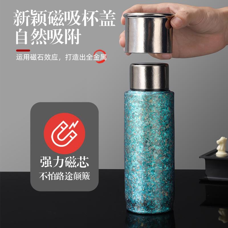 Pure Titanium Vacuum Insulated Tumbler With Magnetic Lid Tea Infuser 450ml Lightweight Luxury Travel Mug Office Home