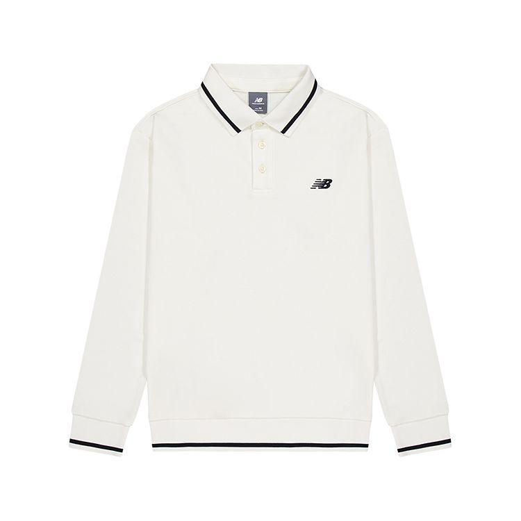 New Balance Polo Shirts Men s White Lapel Moderate Other AMT53355-CIC L