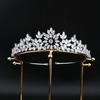 LUOXIN Royal Bridal Crown Clear Cubic Zircon Hair Accessories Jewelry Wedding CZ Tiaras