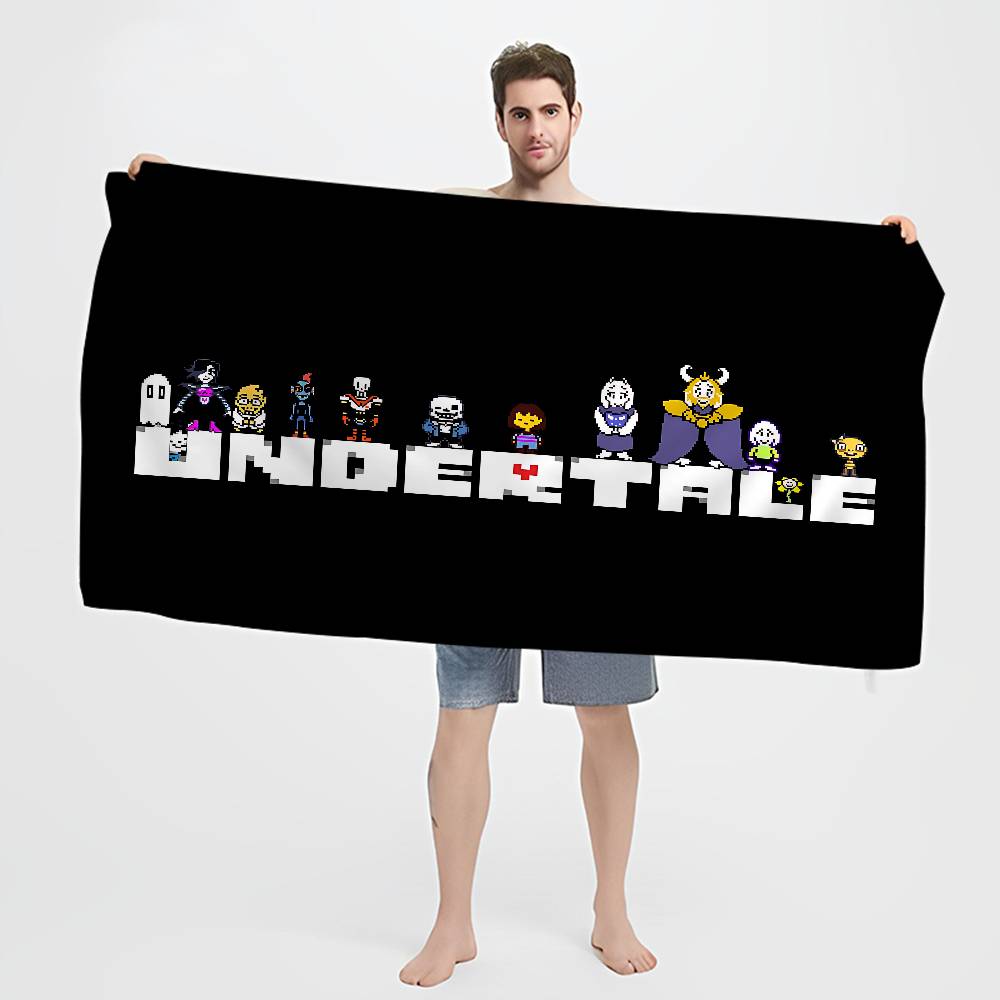 Abenteuer-Minispiele U-undertale Mikrofaserdecke Schnelltrocknende Strandtücher Übergröße Druck Absorbierende Pool-Handtuchdecke