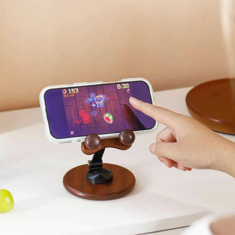 Shiba Inu Wooden Phone Stand & Cute Desktop Organizer