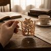 Tragbarer Verbrühschutz-Becherhalter Goldene Blume-förmige Papierbecherhalter Feiertagspartys