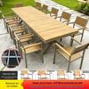 JINGGENG Outdoor Plastic Wood Table and Chair Set