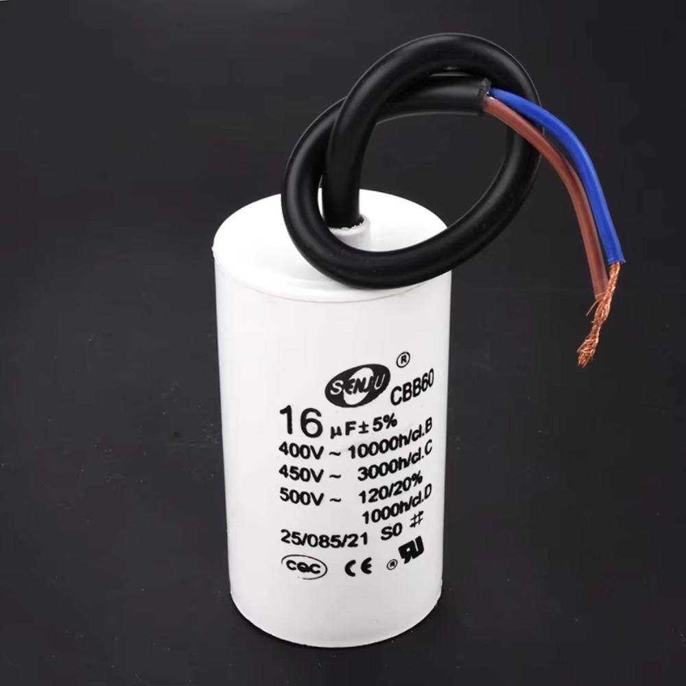 Capacitor de Partida para Motor 450V Capacitor Redondo para Bomba d'Água Capacitor Confiável para Máquina de Lavar