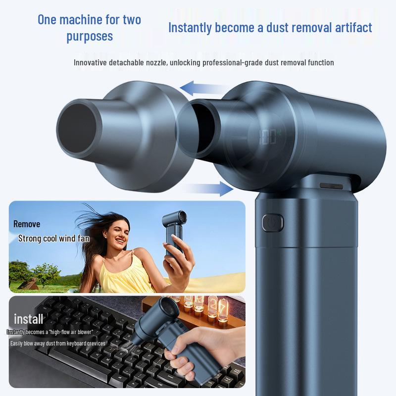 Leisu Ultra-High-Speed Handheld Fan: Powerful Wind, Long Battery, USB Portable for Outdoor Use