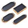Commercial Iron Plate Barbecue Iron Plate Circular Barbecue Pan Rectangular Korean Steak Barbecue Fish Plate Household Use