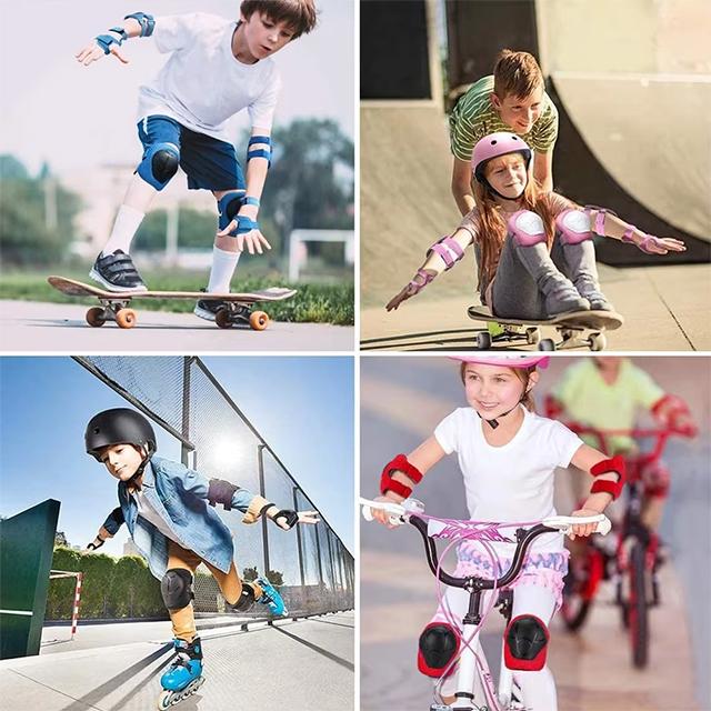 Sports Knee Protective Gear Set Roller Skates Skating Pad Elbow & Knee Pads for Kids Boys Girls