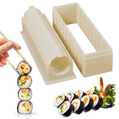 Square Heart-shaped Kimbap Sushi Rolls Mold Reusable Plastic Sushi Maker Equipment Kit RoundSushi Making Tools Cake Roll Mold