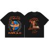 Koszulka z logo piosenkarki Karol G Tropicoqueta Tour 2026 dla mężczyzn i kobiet Harajuku Y2k Estetyczne Koszulki Letnia Moda Casualowa Oversize Koszulka