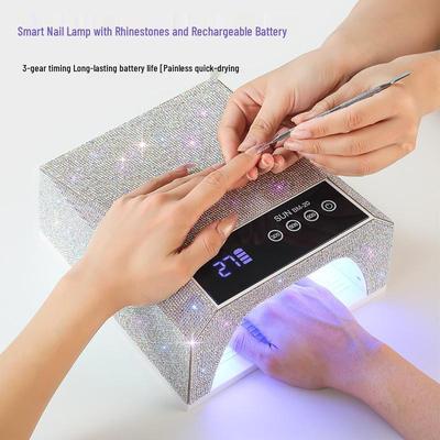 Wiederaufladbare High-Power UV-Nagellampe mit Strasssteinen, Schnelltrocknend