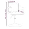 VidaXL Tabouret de bar Gris foncé Velours