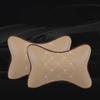 Pu Car Seats Neck Pillow Breathable Auto Head Neck Rest Cushion Neck Support Cervical Headrest Soft Car Pillow Backcolor Random
