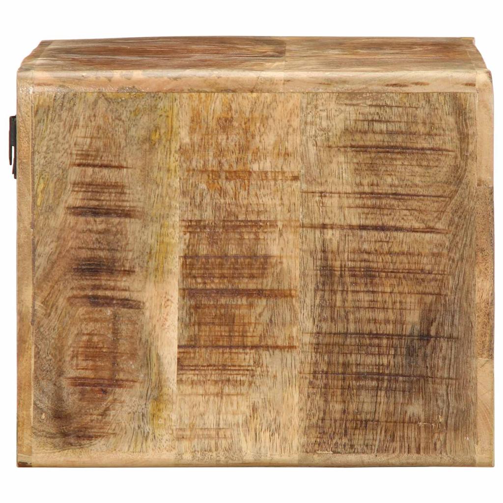 Wall Mounted TV Cabinet 60 X 30 X 25 Cm Rough Solid Mango Wood