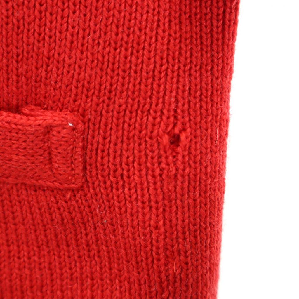 MIKIHOUSE Long Sleeve V-neck Knit Cardigan L Red Baseball Kid's Used