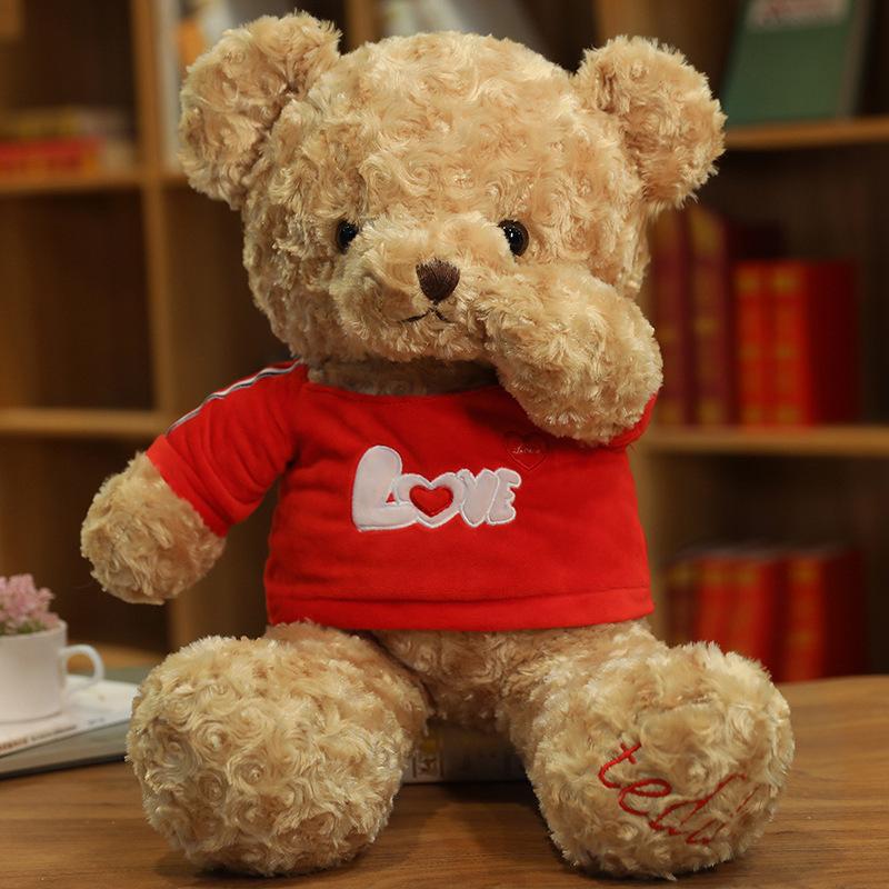 Clothes Teddy Bear Doll Plush Teddy Bear Sweater Hug Bear Doll Girl Soothing Ragdoll