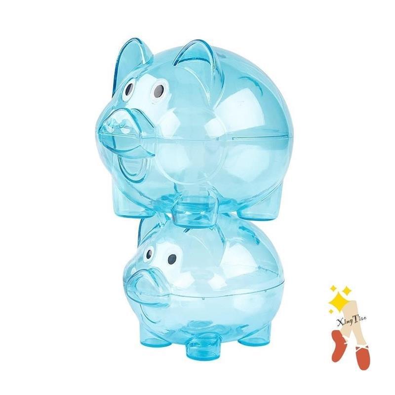 Cartoon-Sparschwein: Transparente, langlebige Sparbüchse aus Kunststoff für Kinder