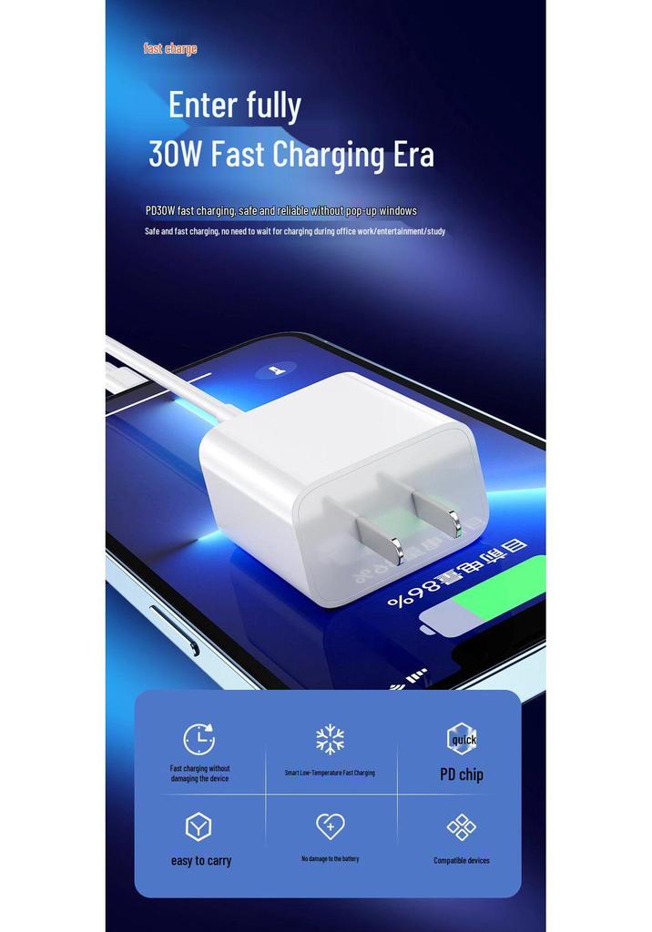 PD30W Fast Charging Cable for Apple iPhone 17/16/15/14/13, iPhone 11 Pro Max & Tablet