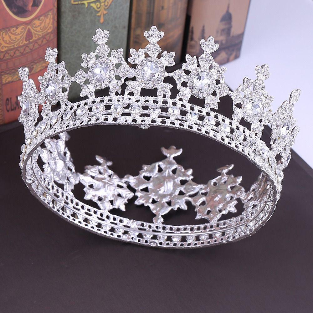 Eleganter Hochzeits Braut Haarschmuck Funkelnde Kristall Strass Krone Geschenk