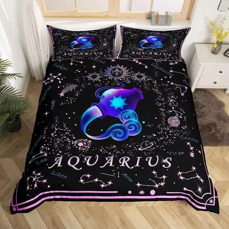 Dreamy Constellation Down Comforter Set - Bedding Set - 3 Piece Comforter Cover Set 135*200cm