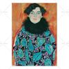 Gustav Klimt Kunstwerk Frau Porträt Malerei Poster und Drucke Wandkunst Bild Leinwandmalerei für Wohnzimmer Heimdekoration