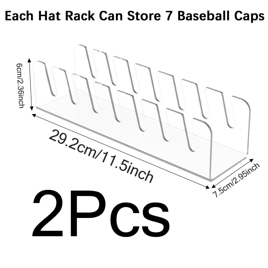 Baseball Hat Rack Acrylic Hat Storage Display Rack Fashion Hat Storage Rack Suitable for Bedroom Living Room Store Decoration