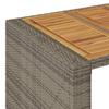 5 Piece Garden Bar Set without Cushions Grey Poly Rattan & Acacia