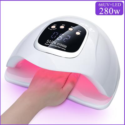 MAX High-Power Nail Drying Lamp For Gel Nails 280W 66LEDS Gel Polish Drying Machine With Auto Sensor UV LED Nail Lamp