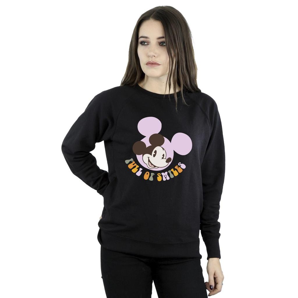 Disney Womens/Ladies Mickey Mouse Full Of Smiles Sweatshirt