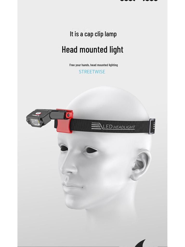 Ultra-Light Rechargeable Cap Clip Headlight for Night Fishing