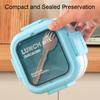 Adult Bento Box Food Grade Stainless Steel Lunch Container Two Stackable Leak-Proof Compartments Microwave Dishwasher Safe Lunch