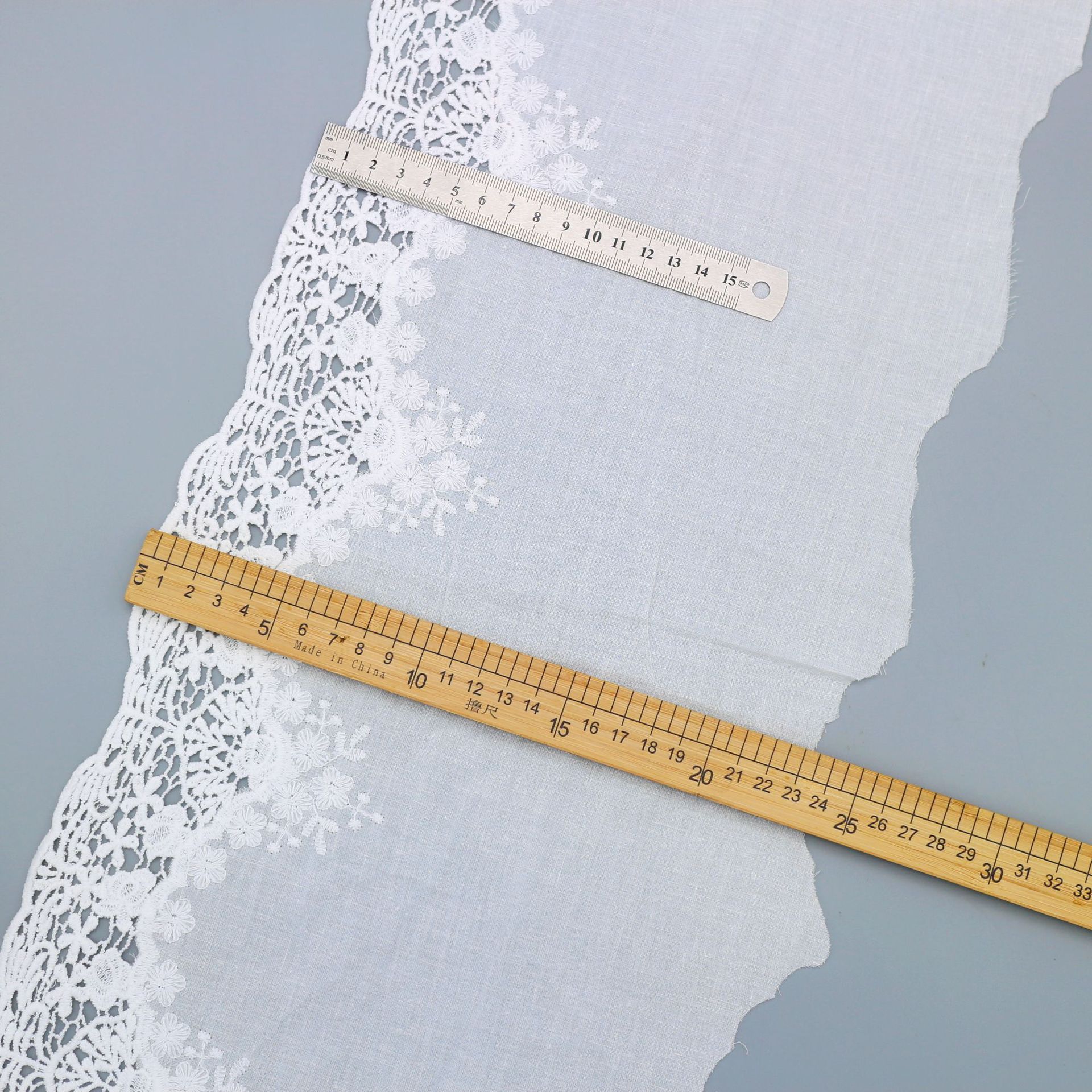 Хлопковое кружево с вышивкой DIY Ручная работа Аксессуары для одежды Юбка Занавеска Постельное белье Кружево с镂шной вышивкой JS51031