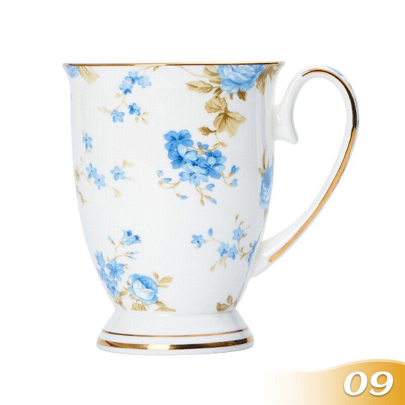 350ml Keramik-Kaffeetasse Vintage Knochenporzellan Kaffeetasse Tasse Bedruckte Teetasse Frühstückstasse Trinkgeschirr Küchenzubehör