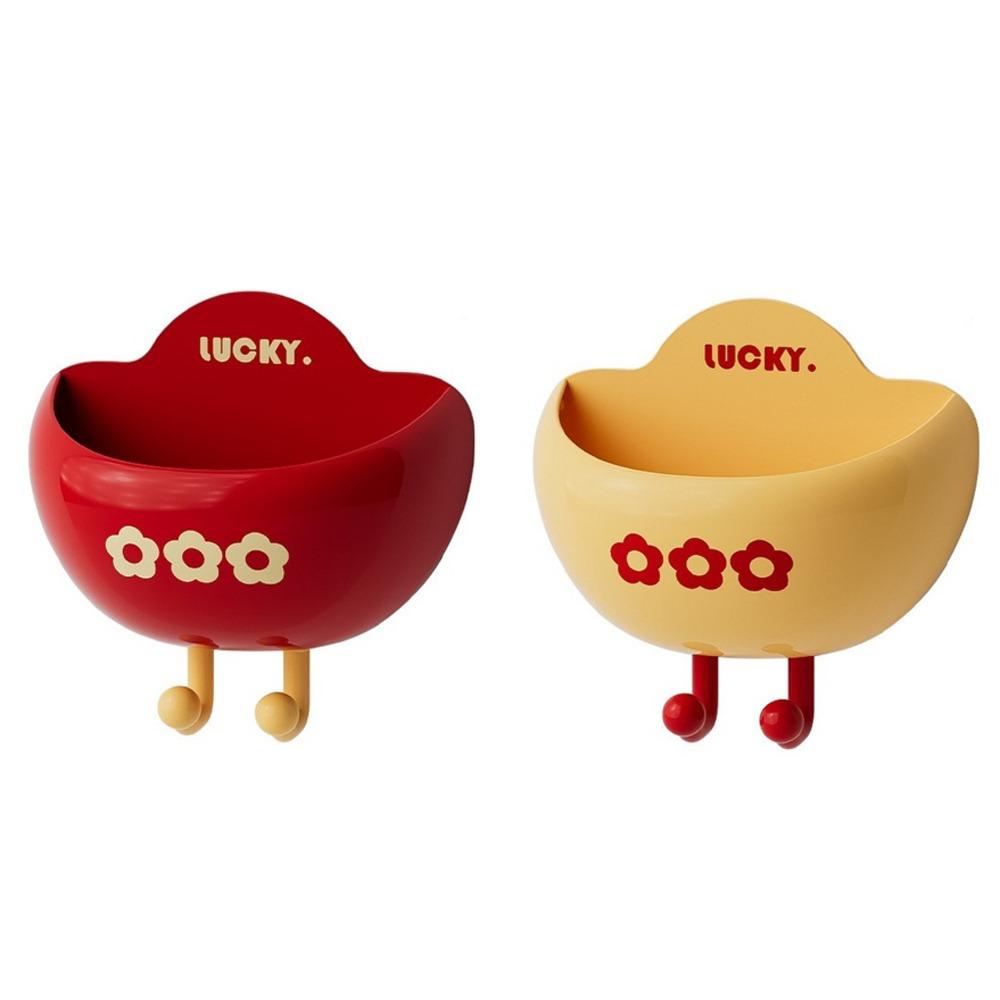 

2 Pieces Plastic Yuanbao Magnetic Storage Box Wall Mounted Large Capacity Tableware Container Decorative Cute Pen Holder