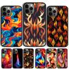 Artistic Personality Flame Phone Case For iPhone 17 Air 15 16 Cover  11 13 14 Pro Max 12 Plus Max Fundas