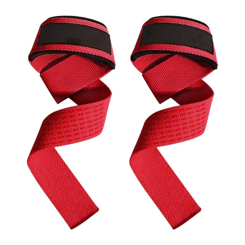 High Strengths Polyester Grip Enhancer Wrist Strap For Weightlifting Climbing With Adjustable Breathable красный
