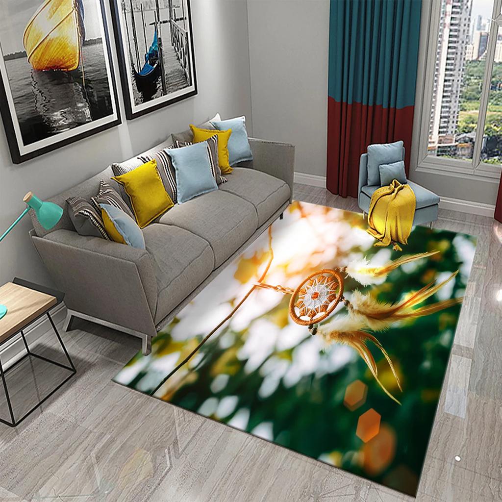 3D Traumfänger Teppiche Böhmischer Stil Bereichsteppich für Badezimmer Küche Eingang Rutschfeste Matte Schlafzimmer Wohnzimmer Dekor Bodenteppiche