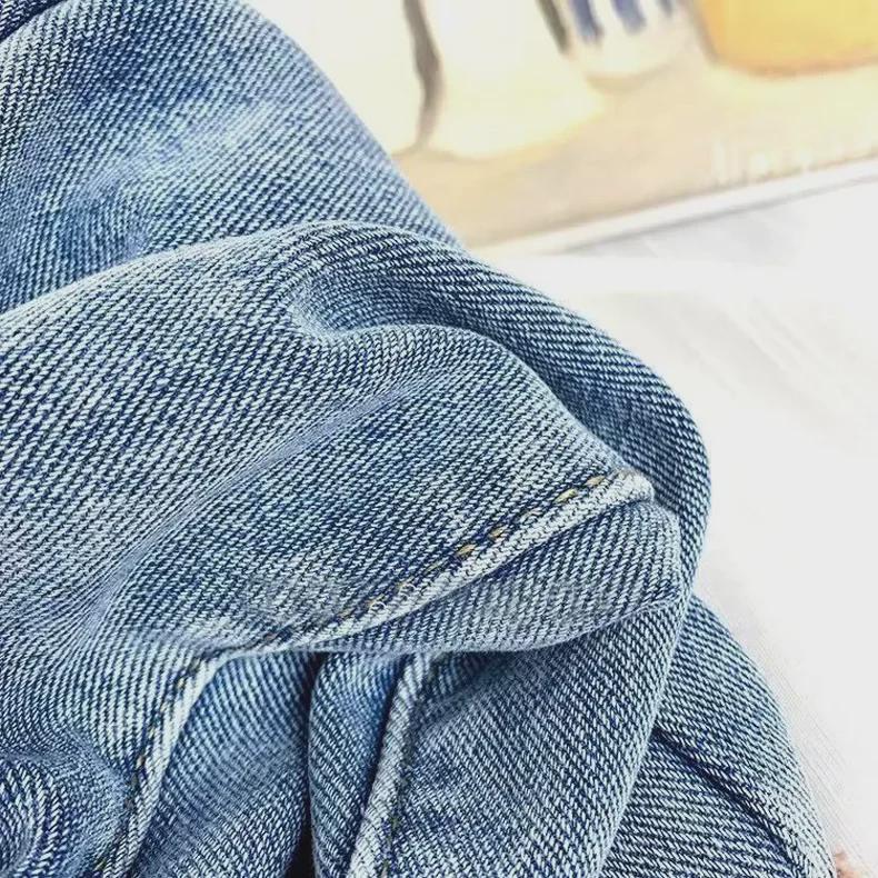 Women's 2021 High-Waist Straight Jeans: Velvet-Thickened, Slim-Fit, Nine-Point Harem Pants for Autumn/Winter