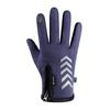 Autumn and Winter Warm Gloves Men Plus Velvet Thickened Cold Proof Waterproof Zipper Cycling Gloves Anti Slip Touch Screen Outdoor Sports