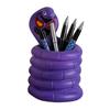Pennhållare Ormformad Harts Skrivbordsorganisatör Lila Ormkropp Pennhållare med Röd Gula Ögon Pennor Blyertspennor Sminkborstar Förvaringskopp