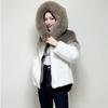 La Belle Shinyoung Fur Real Fox Hood Wool Fleece Jacket Lb104jk 1