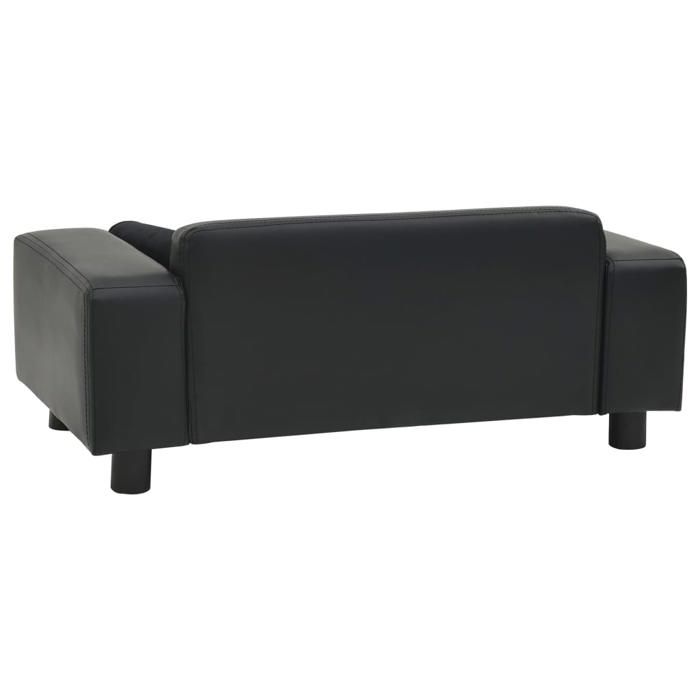 Canapé pour chien - MAISON EXCLUSIVE - 81x43x31 cm - Similicuir - Housse peluche lavable - Pieds bois antidérapants