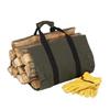1 Pcs Outdoor Firewood Carrier Tote Bag with Customized Heavy-Duty Waterproof Canvas Fireplace Log Firewood Holder
