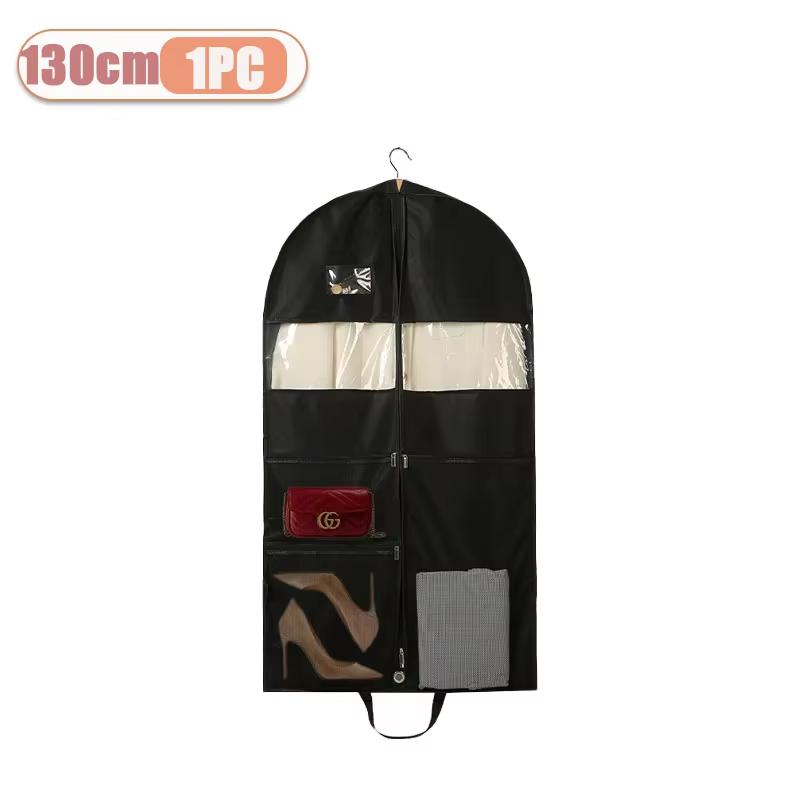 1 szt. Pokrowiec na ubrania, torby do przechowywania, włóknina, składany ochraniacz na płaszcz i garnitur, wiszące torby do przechowywania, organizer do szafy domowej