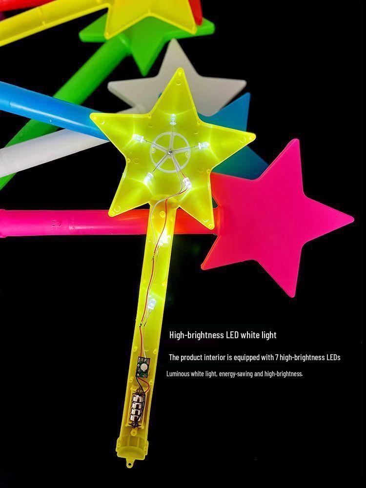 Kinder Leuchtstab Stern Requisiten - Fluoreszierende Konzertunterstützung Fünfzackiger Stern Leuchten