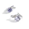 925 Sterling Silver Tree Leaves Design Earrings Natural Iolite oval6*8mm gemstones Exquisite fine jewelry for party banquet wear