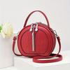 Borsa a mano rotonda con motivo coccodrillo, borsa a tracolla mini alla moda, portamonete da spalla con cerniera da donna