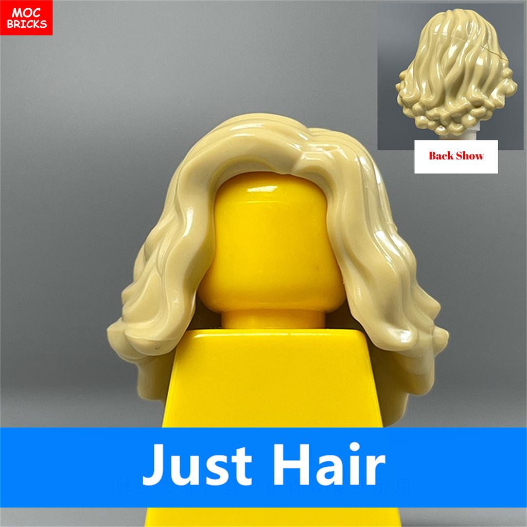 5 Stück/Los MOC Steine Weibliche Haare Zusammengebaute Partikel Bausteine Zubehör Kinderspielzeug Plastikpuppen