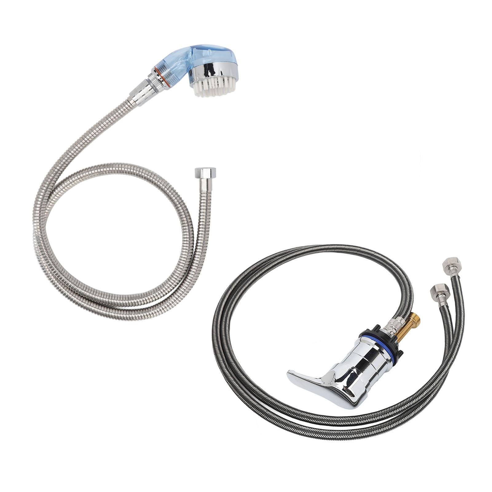 

Salon Shampoo Bowl Faucet and Sprayer Kit Shampoo Bed Blue Pressurization Spray Head Hose